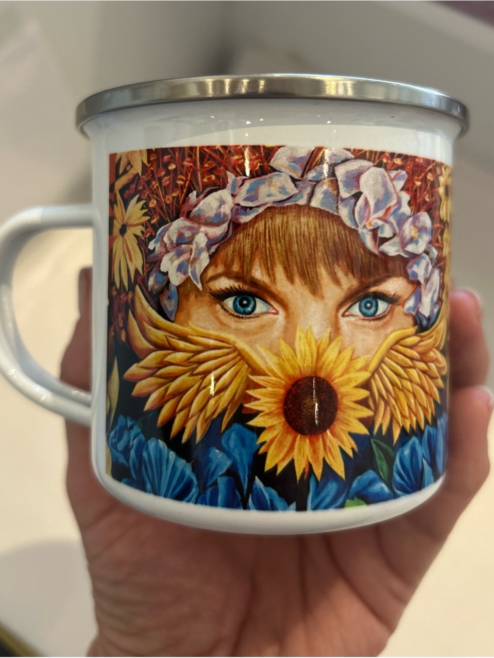 Beautiful Enamel/metal Mug